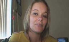 Blonde Crack Whore Sucking Pole On Sofa For Pay