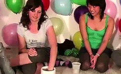 Amateur Group Strip While Playing A Party Game