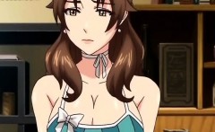 Anime Stunner In Glasses Giving Blowjob In Knees