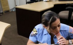 Huge Boobs Police Officer Fucked At The Pawnshop For Money