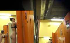 Real hidden camera in a locker room