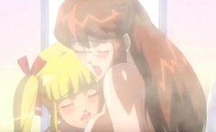 Busty Anime Lesbians Rubbing
