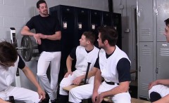 Jerking jock cumcovered in lockerroom after game