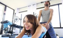 Therealworkout - Teen Stretched Out By Dad's Friend