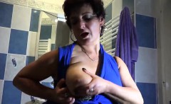 Oldnanny Brunette Mature Shows Her Panties