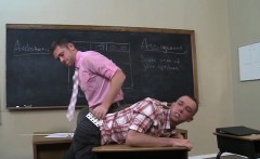 Men trying anal and oral in serious gay porn at school