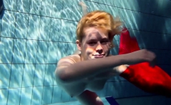 Hot blonde Lucie French teen in the pool