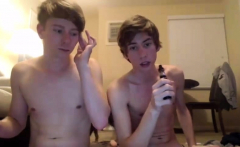 Photo shoot of a couple of gay twinks