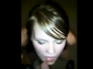 Hot house mate loves to suck and get cum in her mouth