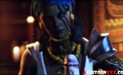 3D gypsy deepthroats and sucks huge pirate dick