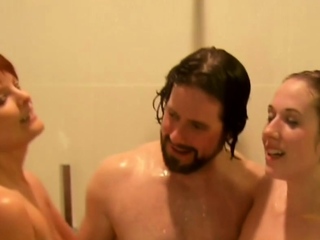 Join a wild swinger threesome in the shower now!