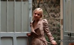 Very Cute Blonde Babe Monroe Stripping