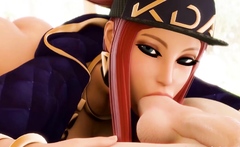 League of Legends 3D Akali Compilation Scenes