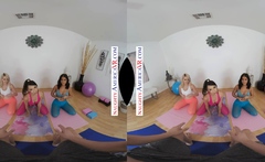 Tantric yoga trio looks to you and your dick for focus