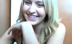 Curly Blonde Teen Records Solo Dildo Masturbation More at