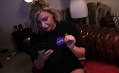 Blonde Skank Sucking