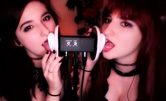 Aftynrose Asmr - Vampire &amp; Werewolf Twin Ear Licking