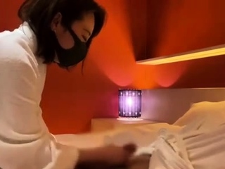 Hotel Room Cock Tease - Emuyumi Couple - HandJob