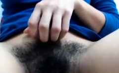 Big hairy cunt with long sexy labia