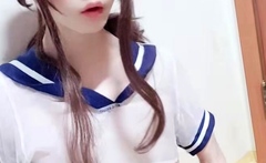 Shemale Tranny Enjoying Solo Masturbation