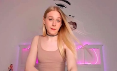 Solo shemale amateur uses toy in ass while masturbating