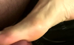 Foot fetish Handjob POV