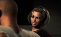 Hot 3D redhead licking a pussy while getting fucked