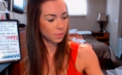 Cute Brunette Amateur Babe Sosha Masturbating