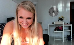Amateur Blonde Teen Plays Solo with Toy Webcam Porn