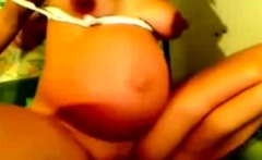 Pregnant Amateur with Big Tits on Webcam