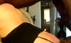 Hot blonde torments her cuckold with big black man x