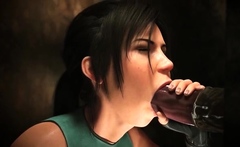 Hot 3D redhead licking a pussy while getting fucked