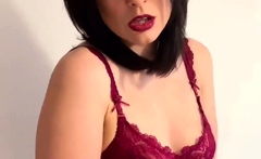 First time amateur brunette solo with dildo