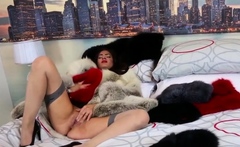 Sexy Chanel Playing In Fox Furs