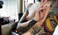 Small titted brunette amateur anal nailed at home