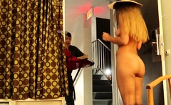 Blonde amateur enjoys ass fuck and ATM
