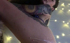 Amateur brunette chick toying her ass and pussy on webcam