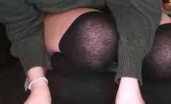 Amateur double penetration blonde slut in stockings