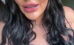 Cute curly brunette solo webcam masturbation