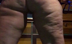 fat ass white bbw choking on Big black cock