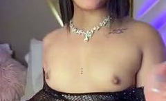 Cute amateur brunette naughty in solo jerking show on camera