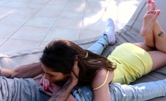 Very yummy amateur redhead blowjob