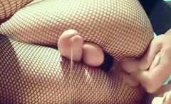 Asian Crossdresser Cums Hands-Free with Dildo