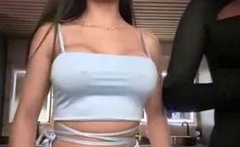 Amateur Big Titted Brunette Get Fucked On The Couch