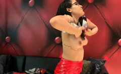 Chubby Brunette Big Boobs Dildo Masturbation