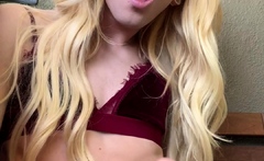 Brunette Tranny Jerking In Hard Dick In Solo Webcam