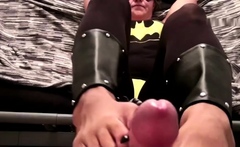 Interrogated By Bat Womans Powerful Feet Footjob