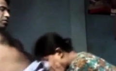 Big-titted Indian House Owner Sucks Tenant's Cock