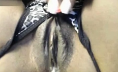 Ebony Girl Creamy Fingering on Webcam