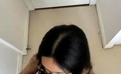 Japanese teen blowjob with creamy mustache